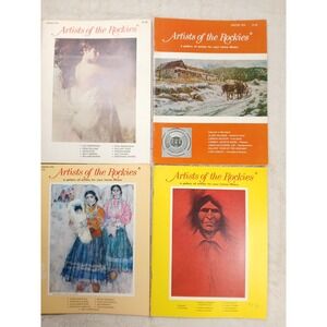 Artists of the Rockies 1975 Native American Art VG Lot Of 4